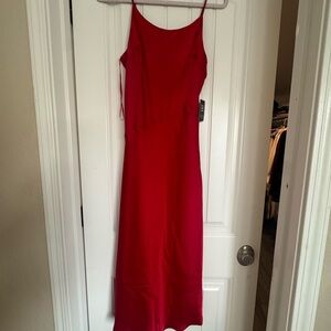 Express Vibrant Red Backless Dress